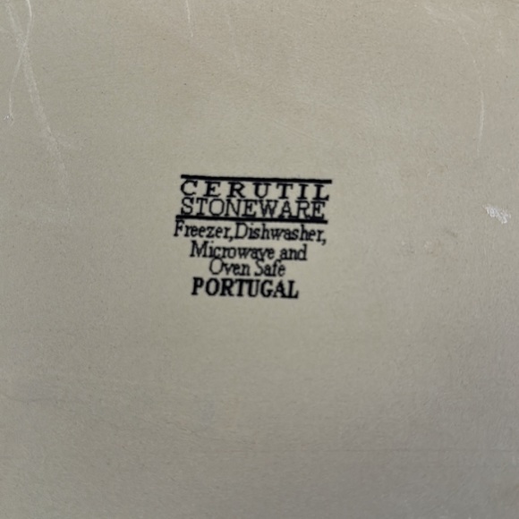 Cerutil Stoneware Oval Serving Bowls Mustard Yellow Portugal - Picture 3 of 9